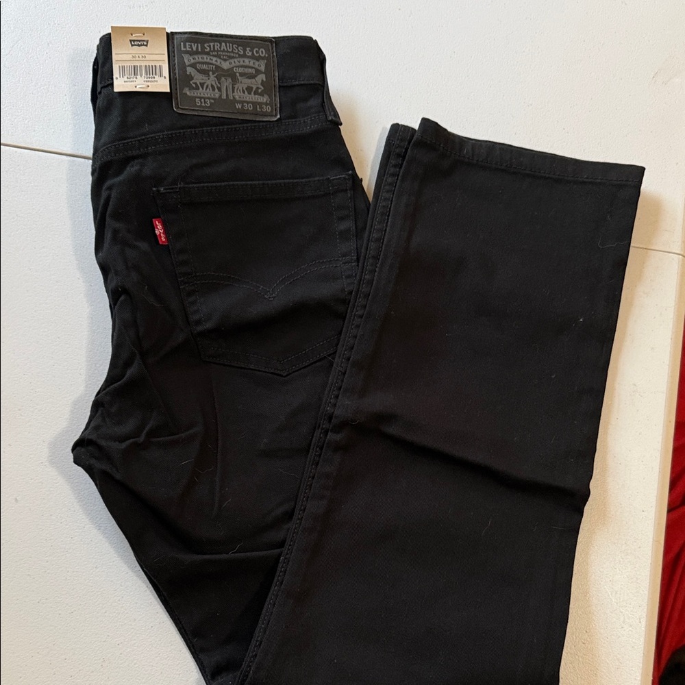 Levi's Men's Jet Black Slim Straight Jeans